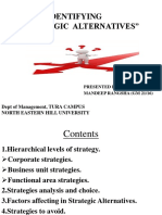 Identifying Strategic Alternatives