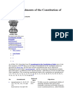 List of Amendments of The Constitution of India - 1