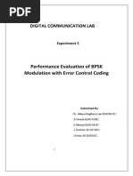 Performance Evaluation of BPSK Modulation With Error Control Coding