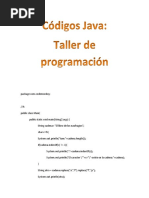 Códigos Java Taller 1