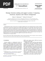 Decision Making and Support Systems - Comparing American, Japanese and Chinese Management - Martinsons2007 PDF