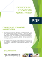 Evolucion Del Pensamiento Administrativo