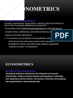 Econometrics Handout