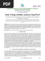 Static Voltage Stability Analysis Using PSAT