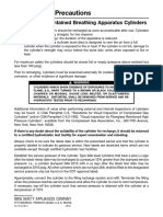 Safety Precautions: For MSA Self-Contained Breathing Apparatus Cylinders