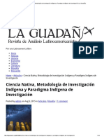 Ciencia Nativa e Investigación