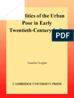 The Politics of The Urban Poor in Early Twentieth-Century India