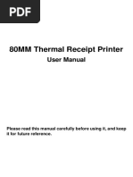 80MM Thermal Receipt Printer User Manual