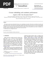 Course Scheduling and Academic Performance: Angela K. Dills, Rey Herna Ndez-Julia N