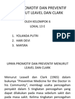 Upaya Promotif Dan Preventif Menurut Leavel Dan Clark