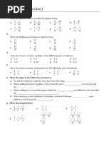 Fraction (Exercise) : Fill in The Gaps in The Following Sentences