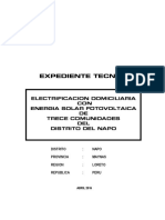 Expediente Tecnico Electrificacion Rural Con Energia Solar Fotovoltaica PDF