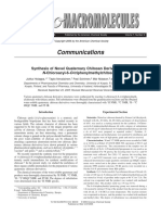 Synthesis of Novel Quaternary Chitosan Derivatives Via