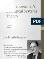 Bronfenbrenner's Ecological System Theory