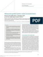 Ultrasound-Guided Lumbar Central Neuraxial Block 2016