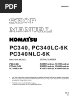 PC340, PC340LC-6K, PC340NLC-6K Hydraulic Excavator Shop Manual PDF