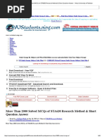 More Than 2000 Solved MCQs of STA630 Research Method & Short Question Answer - Virtual University of Pakistan