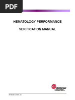 Hematology Performance Verification Manual: Beckman Coulter, Inc