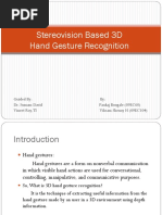 Stereovision Based Hand Gesture Recognition