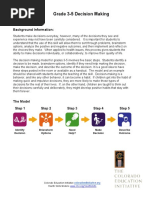 Grade 3 5 Decision Making