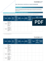 Financial Close Process Controls Questionnaire