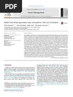 Health Care Waste Generation Rates and Patterns - The Case of Lebanon