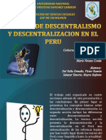 Descentralizacion y Desconcentracion en El Peru