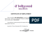 Certificate of Employment