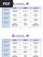 ESL Starter Scehduale 1