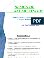 Design of Hydraulic System: Kss Presentation - by N. Rajesh Kannan