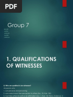 Qualifications and Disqualification of Witnesses