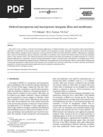 Ordered Mesoporous and Macroporous Inorganic Films and Membranes