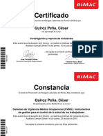 Certificados Rimac