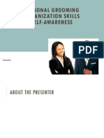 Personal Grooming Organization Skills Self-Awareness: Presenter