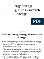 Energy Storage Technologies in Renewable Energy