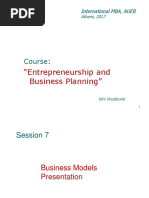 "Entrepreneurship and Business Planning": Course