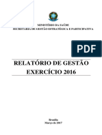 Relatório de Gestão de 2016