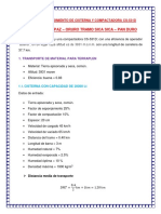 Cálculo de Rendimiento de Cisterna y Compactadora