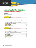 Connected Mathematics 2 - Accentuate The Negative - Integers and Rational Numbers