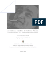 La Crueldad Creadora de Antonin Artaud y Sus Implicaciones para La Formación Del Profesorado - C. Carrilho