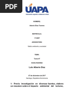 Tarea #7 de Medio Ambiente y Sociedad