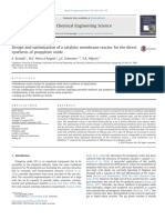 Design and Optimization of A Catalytic Membrane Reactor For The Direct