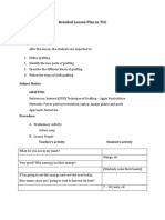 Sample Detailed Lesson Plan