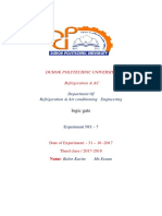 Duhok Polytechnic University Refrigeration & AC: Logic Gate