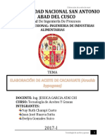 Informe de Aceite de Mani