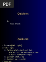 Quicksort: By: Vimal Awasthi