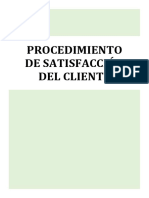 Procedimiento de Satisfacción Del Cliente