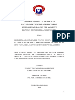 RESPUESTA AGRONÓMICA DEL CULTIVO DE SOYA (Glycine Max L) A LA APLICACIÓN DE CINCO BIOESTIMULANTES FOLIARES.