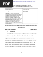 PA Redistricting - Agre v. Wolf Ruling (Jan. 10, 2018)