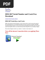 IDM 2017 Serial Number and Crack